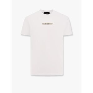 Dsquared2 Men Cotton T-Shirt With Frontal Embossed Logo